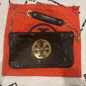 Tory Burch Reva Clutch with Detachable Gold Strap